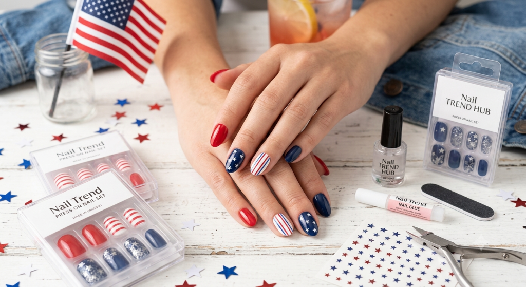 4th of July nails