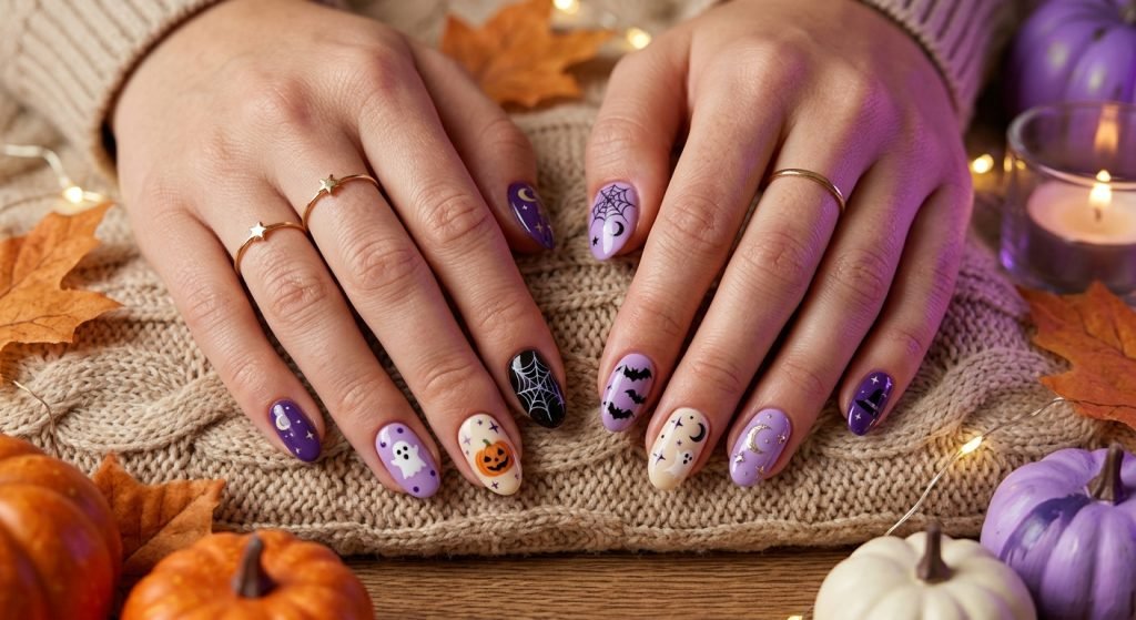 Cute Ghost Nails & Pastel Halloween Designs for Teens: Soft, Stylish & School-Friendly Ideas